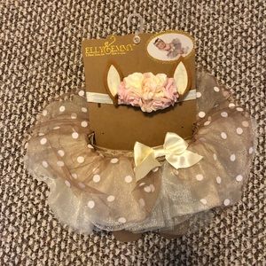 Newborn deer tutu and headband